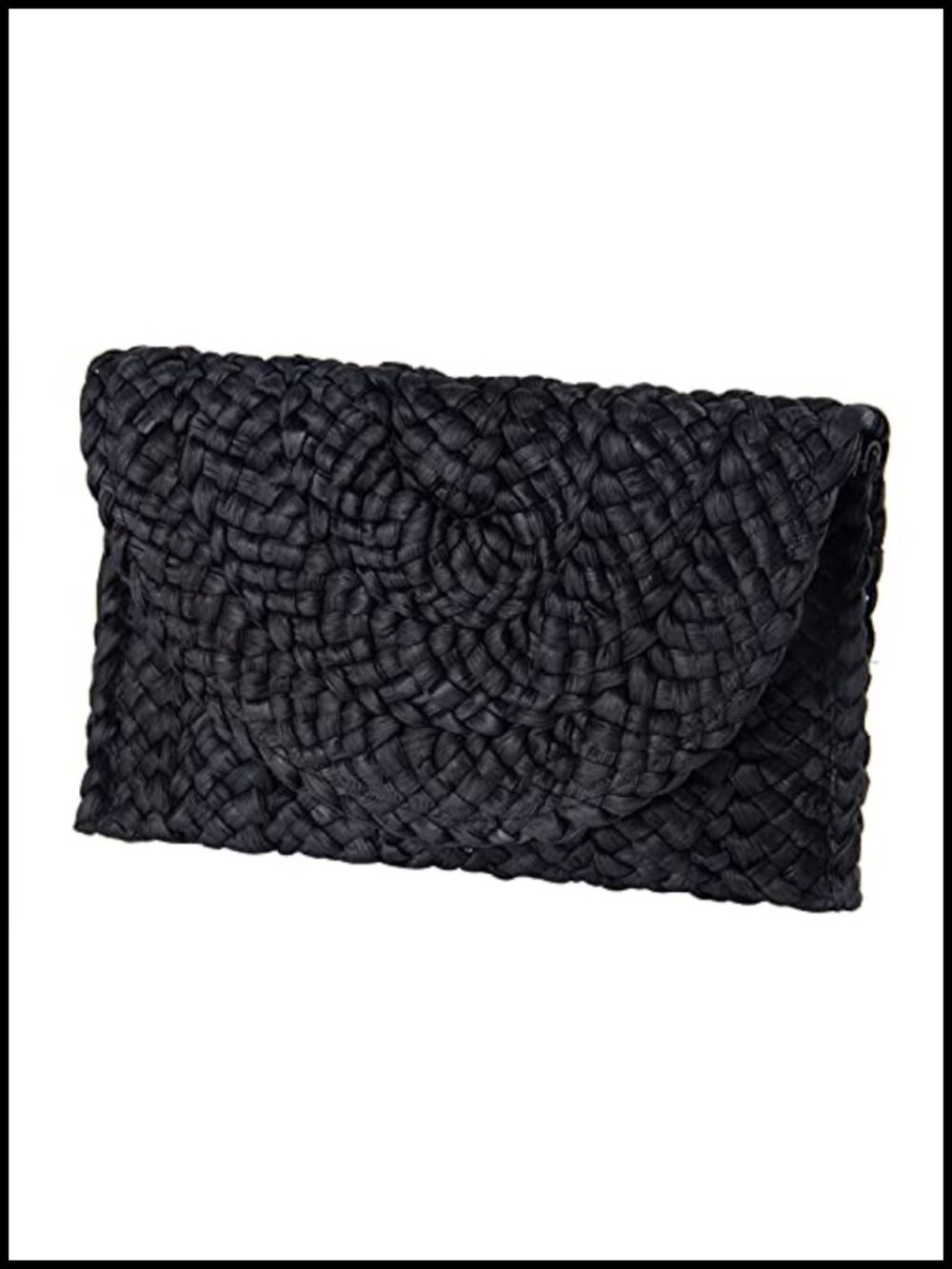 Natural Straw Envelope Clutch Handbag Woven Summer Beach Purse